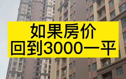 如果房价回到3000一平你怎么看呢